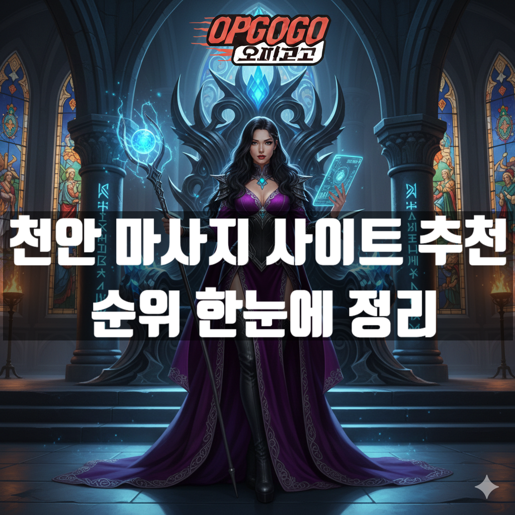 천안 마사지 사이트 추천과 순위 한눈에 정리